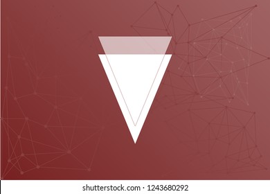 Verge XVG cryptocurrency network vector illustration