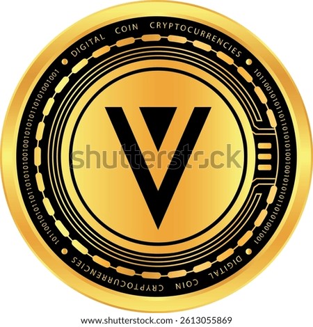 verge-xvg cryptocurrency illustrations on abstract background. 3d illustrations.