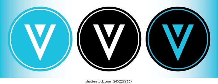 verge-xvg cryptocurrency logo illustrations on abstract background. 3d illustrations.