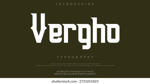 Diseño de logotipo de letra de caligrafía moderna creativa de Vergho