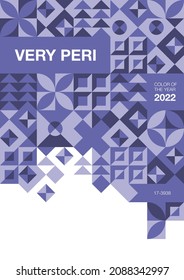 Veri Pery color of the year 2022. Abstract geometric background. 