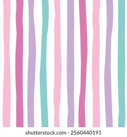Verical striped seamless pattern with pink and green stripes for wallpaper, textile prints, fabric, wrapping paper, statiobery, etc. EPS 10