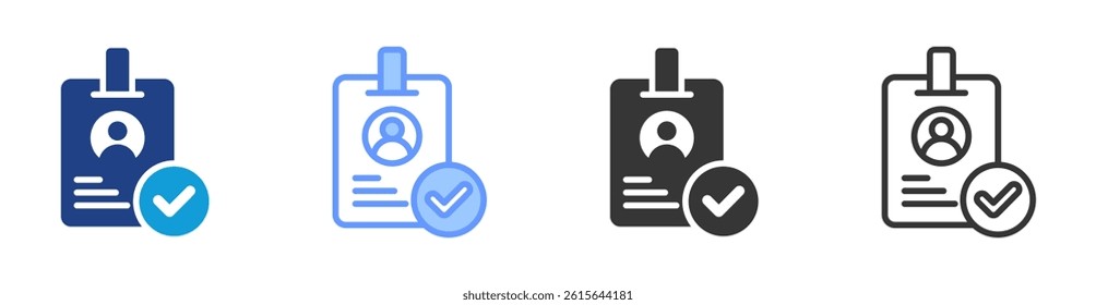 Verifiable icon set multiple style collection