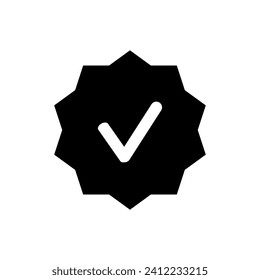 Verification Badge Icon. Verification Bagde Element