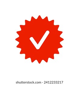 Verification Badge Icon. Verification Bagde Element