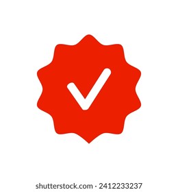 Icono de la marca de verificación. Elemento Bagde verificación