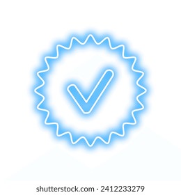 Verification Badge Icon. Verification Bagde Element