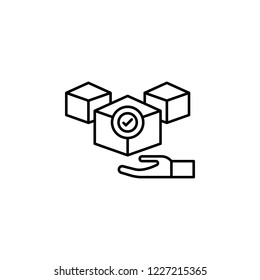 verification, block chain icon. Element of block chain icon for mobile concept and web apps. Thin line verification, block chain icon can be used for web and mobile