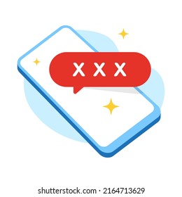 verification code has been send to smartphone concept illustration flat design vector eps10. modern graphic element for landing page, empty state ui, infographic, icon