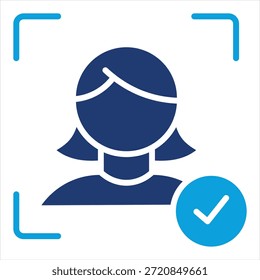 Verification Flat Blue Icon Collection