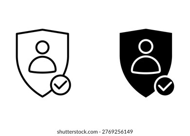 Verification Icon Multiple Style Collection Isolated Vector on white background