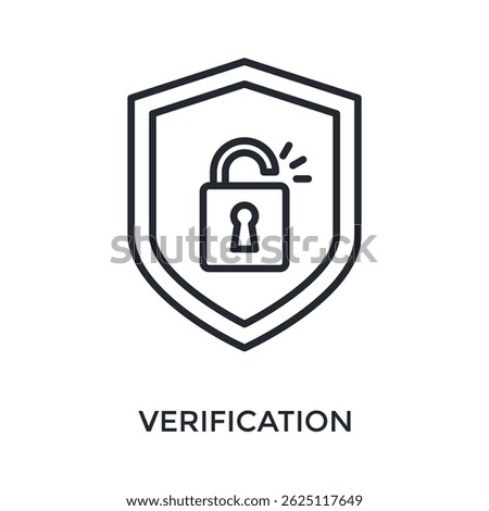 Verification Icon Outline Style. Vector Illustration For Graphic Design