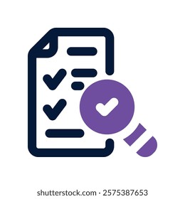 verification icon. vector dual tone icon for your website, mobile, presentation, and logo design.