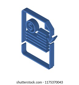 Verification isometric left top view 3D icon