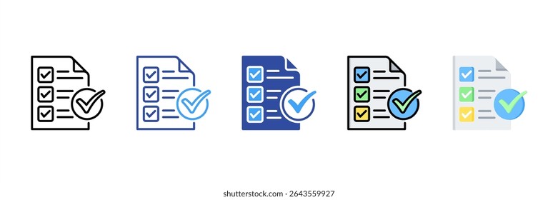 Verification Multi Style Icon Set