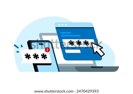 verification, otp one time password has been send, input code concept illustration flat design. simple modern graphic element for ui, infographic, icon