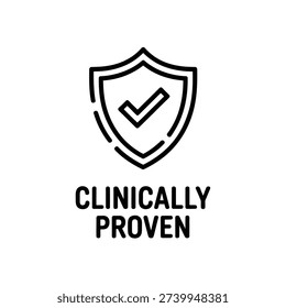 Verification symbol for clinical testing and product safety