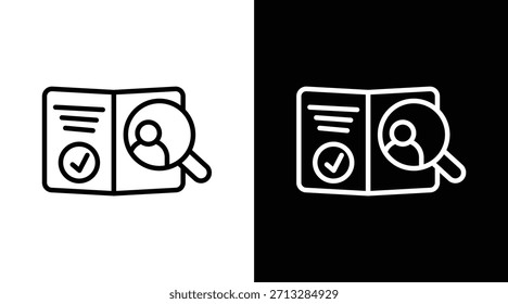 Verificación Versión en dos tonos sobre fondo blanco y negro