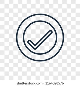 Verification vector icon isolated on transparent background, Verification logo concept