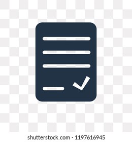 Verification vector icon isolated on transparent background, Verification transparency concept can be used web and mobile