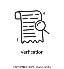 verification vector outline Icon Design illustration. Business Symbol on White background EPS 10 File