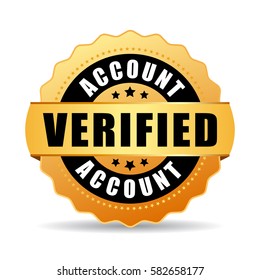 Verified account business vector icon on white background