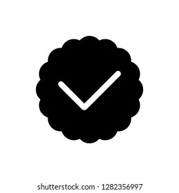 verified account filled icon vector