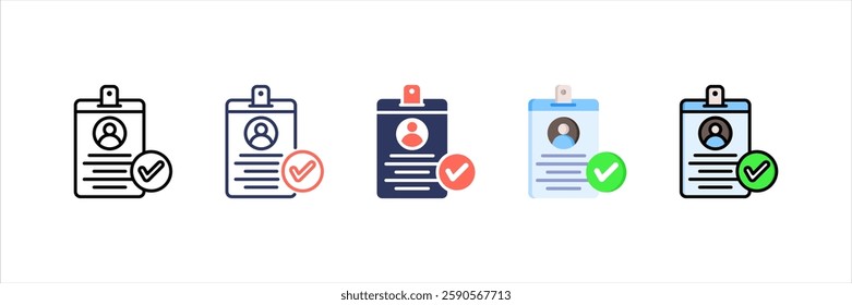 Verified Account Multi Style Icon Set