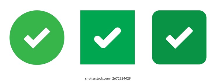 Colección verificada del icono de la insignia de los diversos iconos de las redes sociales en forma de estrella del estilo. Azul, verde y negro colorida marca de verificación e icono de insignia verificada. Ilustrador de Vector. EPS 10