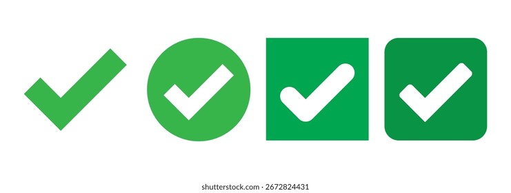 Colección verificada del icono de la insignia de los diversos iconos de las redes sociales en forma de estrella del estilo. Azul, verde y negro colorida marca de verificación e icono de insignia verificada. Ilustrador de Vector. EPS 10