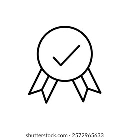 Verified badge icon simple vector symbol