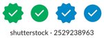 Verified badge icon tick symbol vector approved check mark icon.