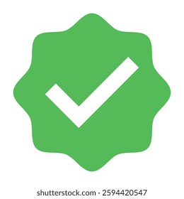 Verified badge icon tick symbol vector approved check mark icon. Vector icons. Blue checkmark icons - Certificate badge Quality certify icon