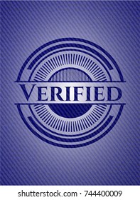 Verified badge with jean texture