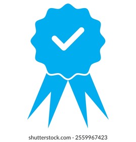 Verified badge vector icons. Verification symbol . Social media account verification icons. Blue check mark icon illustration.