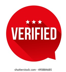 Verified badge vector speech bubble