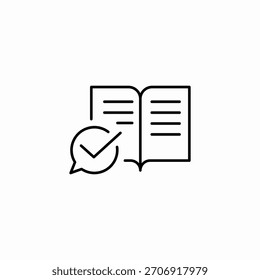 verified book information icon sign vector