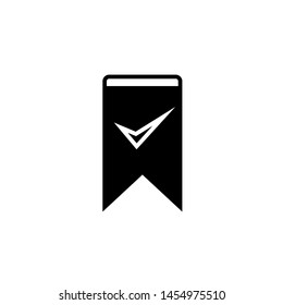 Verified bookmark outline icon. linear style sign for mobile concept and web design. Bookmark with check mark simple line vector icon. Symbol, logo illustration. Pixel perfect vector graphics