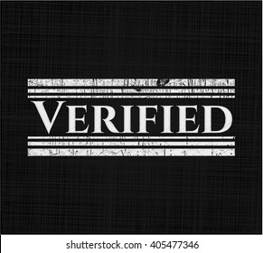 Verified chalkboard emblem