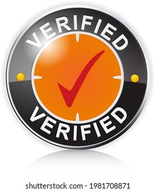 verified checklist sign circle isolated 