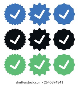 Verified checkmark icon. Vector illustration.