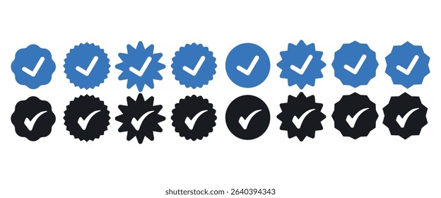 Verified checkmark icon. Vector illustration.