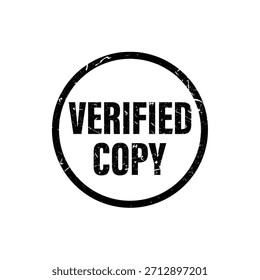 Verified Copy Stamp Graphic for Documentation and Certificates