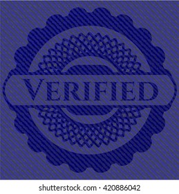 Verified with denim texture