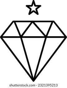 verified diamond briefcase line icon for download