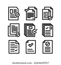 verified document icon or logo isolated sign symbol vector illustration - high quality black style vector icons
