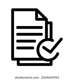 verified document icon or logo isolated sign symbol vector illustration - high quality black style vector icons
