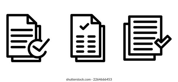 verified document icon or logo isolated sign symbol vector illustration - high quality black style vector icons

