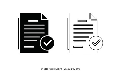 Verified Document Icons Vector illustration