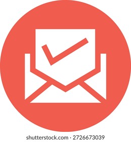 Ilustración verificada del diseño del icono del Vector del email